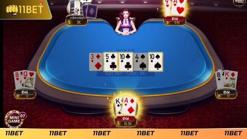 Cách thức chơi xì tố tại 11BET: quy trình chi tiết từng giai đoạn