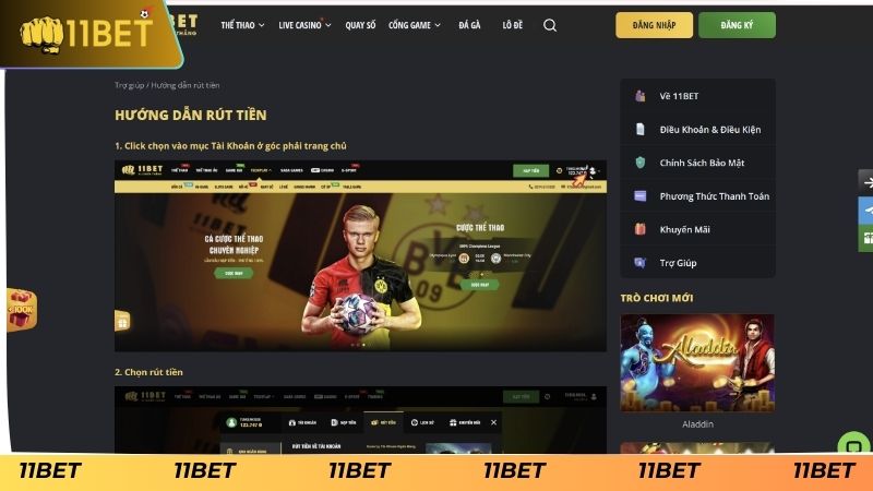 Những lưu ý quan trọng khi thực hiện giao dịch rút tiền 11BET